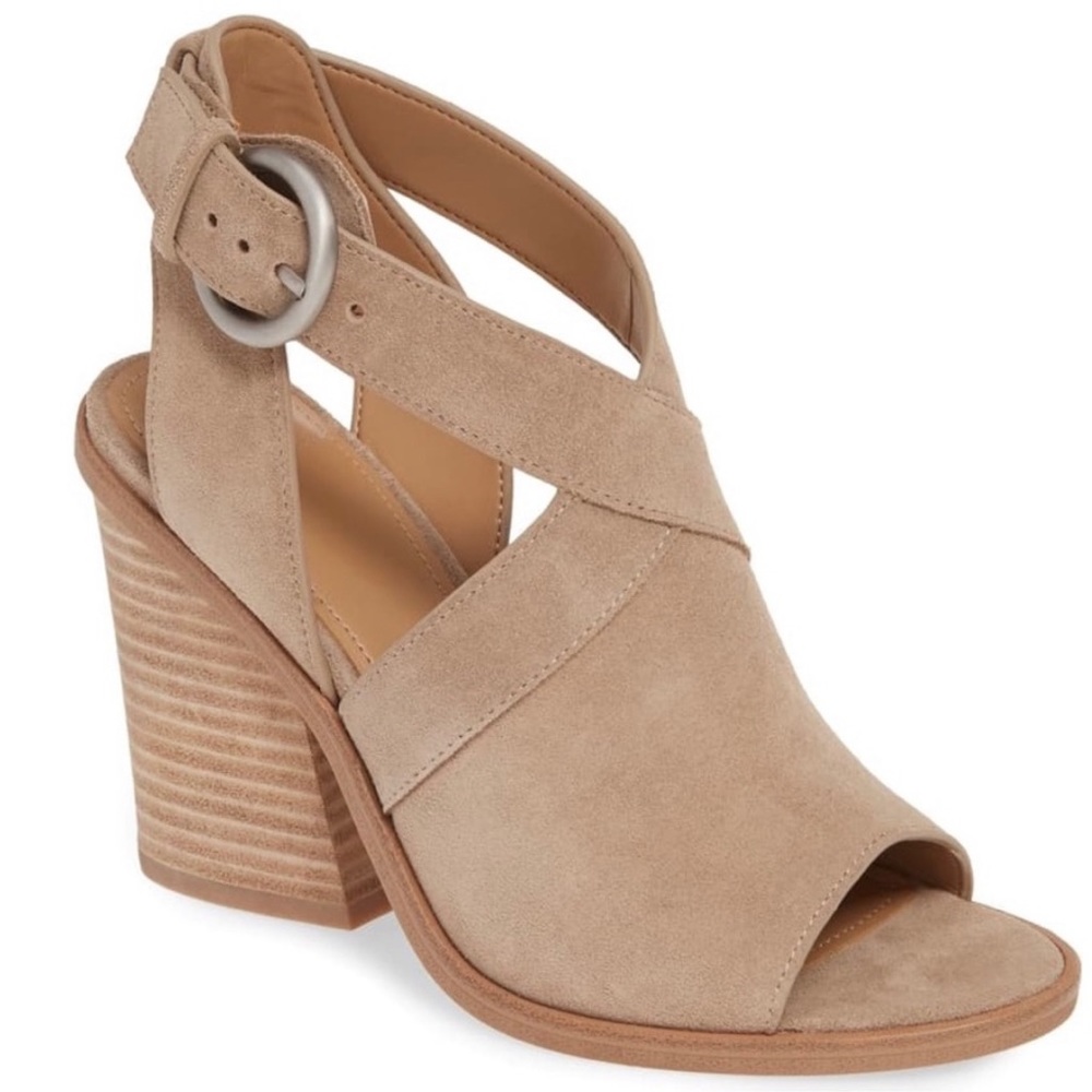 Marc Fisher tan suede high heel brand new size 8.5 - Picture 1 of 6